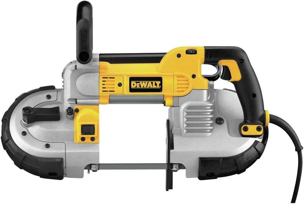DEWALT 10 Amp Portable Band Saw, 5-Inch Deep Cut for Professional Use.