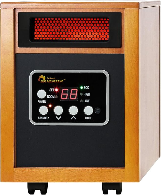Dr Infrared Heater Portable Space Heater, Original, 1500-Watt, Cherry