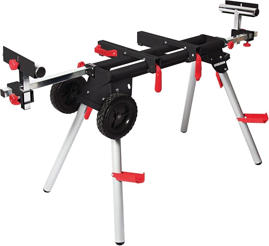 Steelman Contractor Miter Saw Workstation. Portable, Foldable, Univers