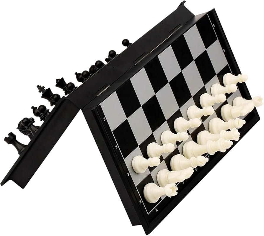 Magnetic Travel Chess Set 9.84 Inches with Folding Chess Board Educati