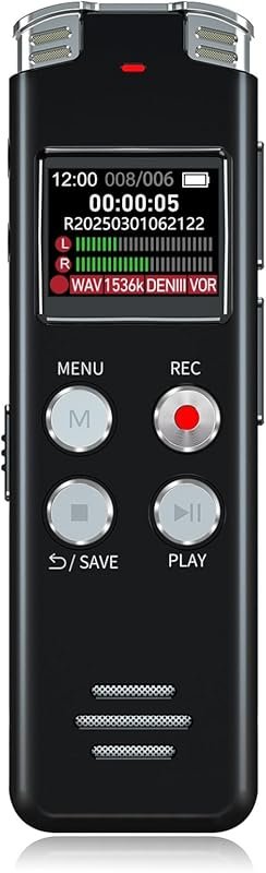 EVISTR 64GB Portable Voice Activated Digital Audio Recorder with USB a