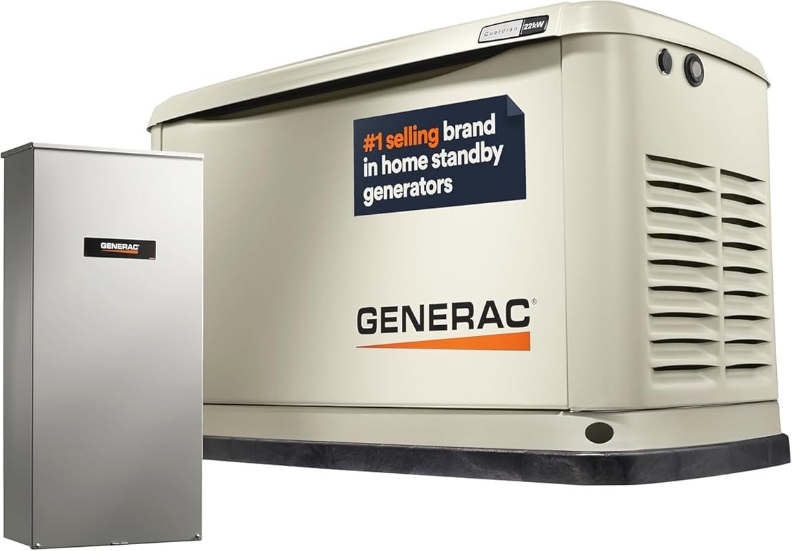 Generac Guardian 22kW Home Standby Generator with Automatic Backup, Na