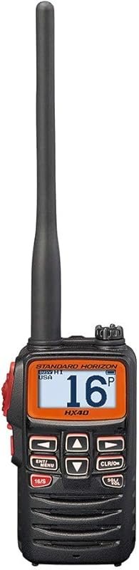 Standard Horizon HX40 Ultra Compact Handheld Marine VHF Radio with 6 W