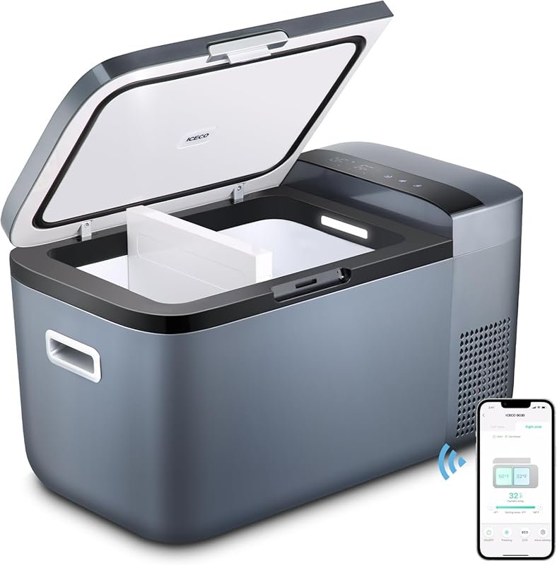 ICECO GO20 21 Quart Dual Zone Portable Refrigerator Freezer with SECOP