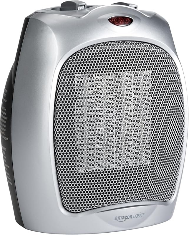Amazon Basics 1500W Portable Ceramic Space Heater: With Thermostat and