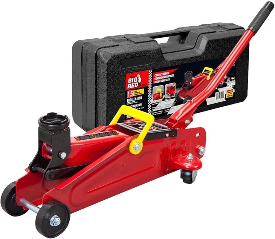 Best Portable Hydraulic Trolley Jack, 1.5 Ton Capacity, with Blow Mold