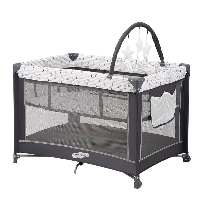 Pamo Babe Pack and Play: Portable Playard and Bassinet, Ideal for Gran