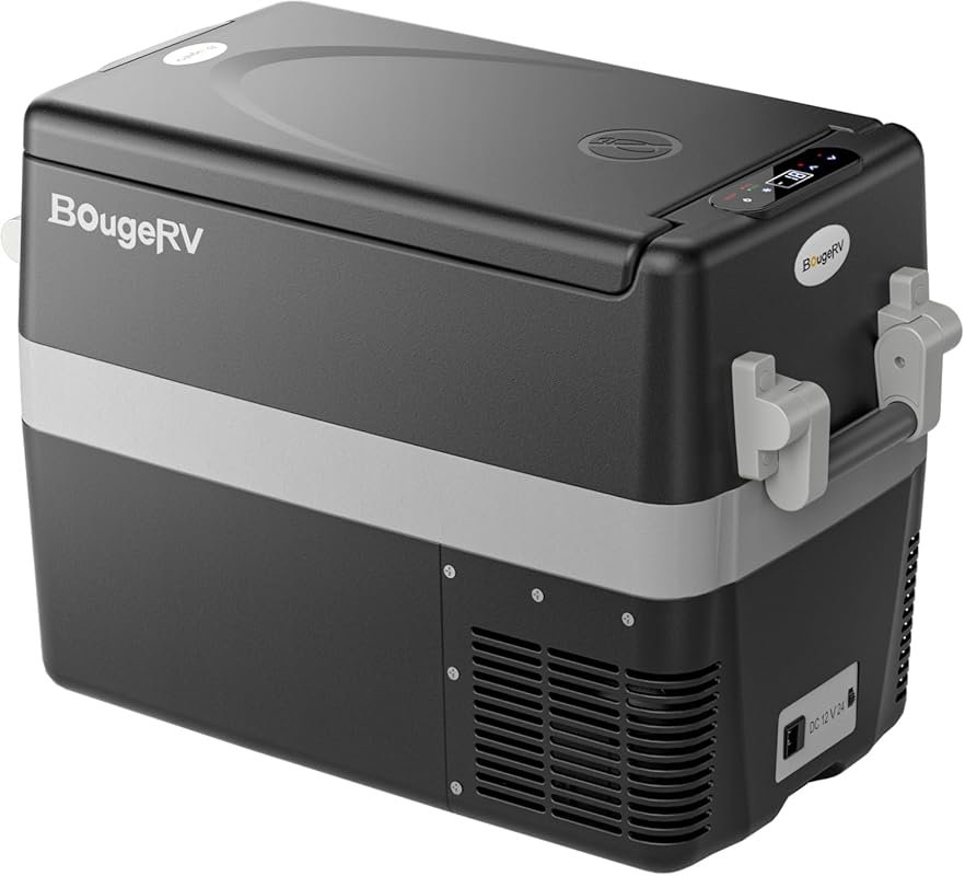 BougeRV 42 Quart Portable Car Refrigerator Freezer: Dual Voltage AC/DC