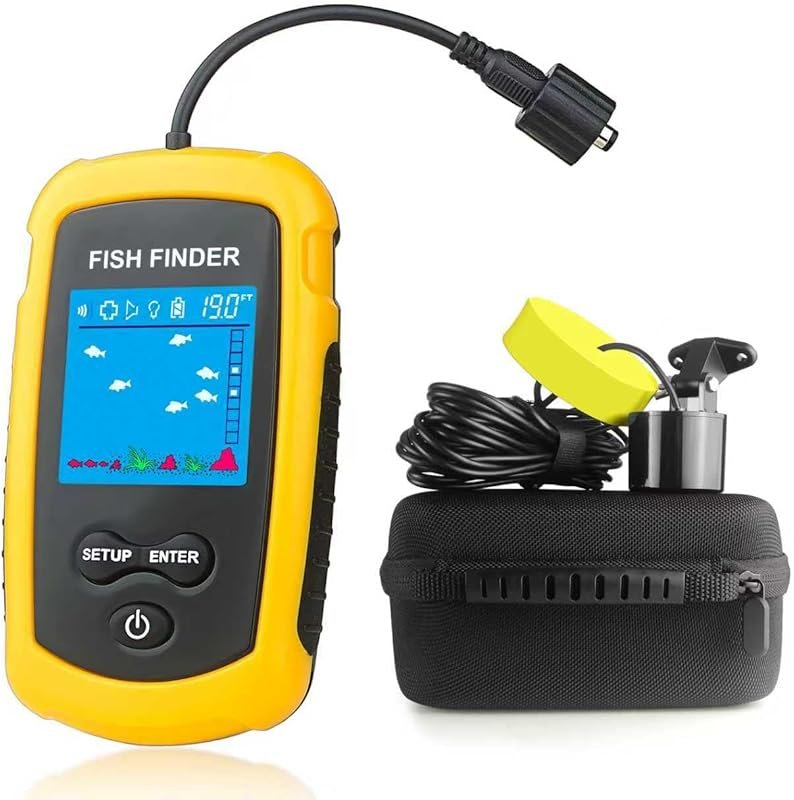 Portable Wired Handheld Depth Finder: LCD Sonar for Ice and Kayak Fish
