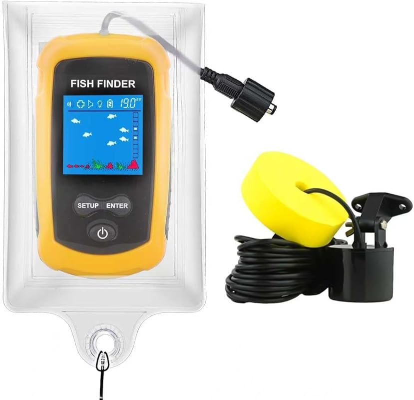 Portable Wired Fish Finder with LCD Display for Ice, Kayak, and Shore 