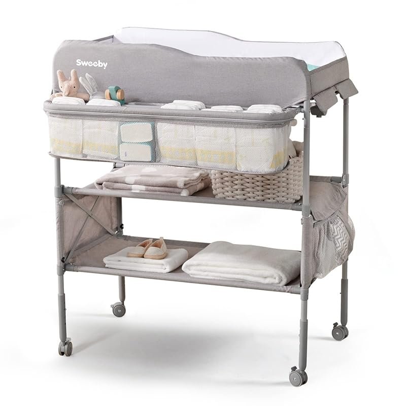 Sweeby Portable Baby Changing Table, Foldable Diaper Changing Station 