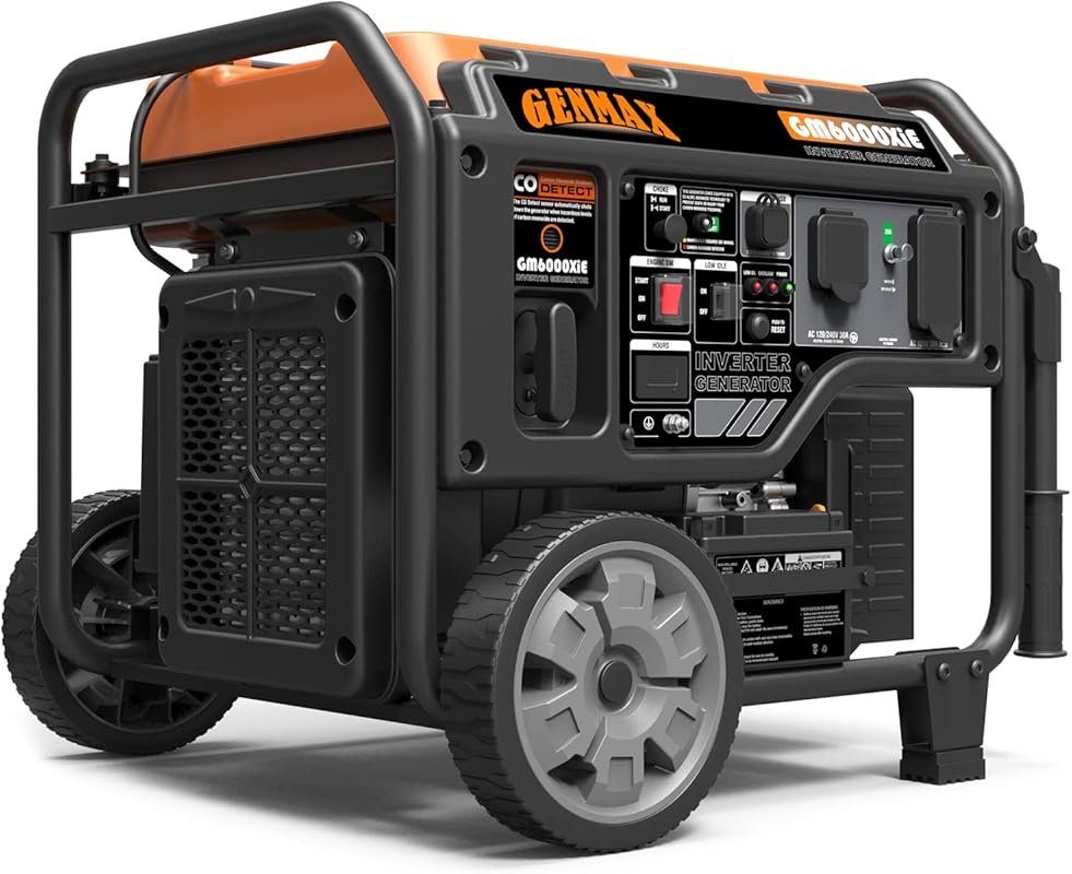 GENMAX 6000W Portable Gas Powered Inverter Generator with Electric Sta