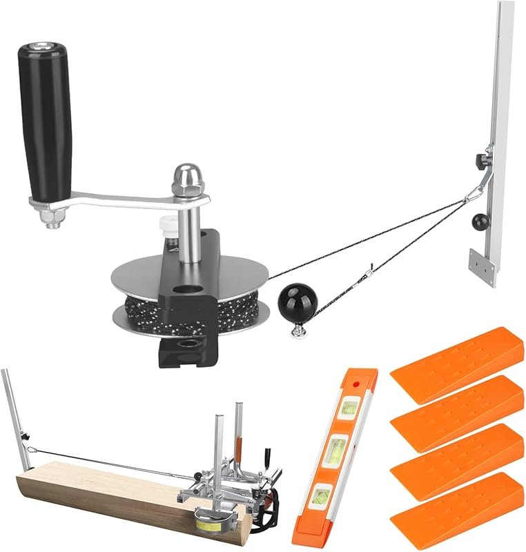 Chainsaw Mill Winch Kit with Lever Arm for Balanced Milling, Includes 