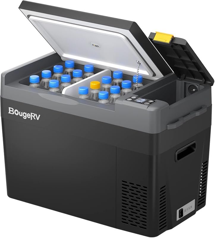 BougeRV 30 Quart Portable Car Freezer: Compressor Cooler, Dual Voltage