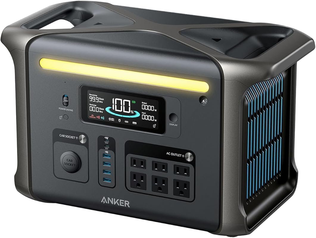 Anker SOLIX F1500 1800W Portable Solar Generator with LiFePO4 Power St