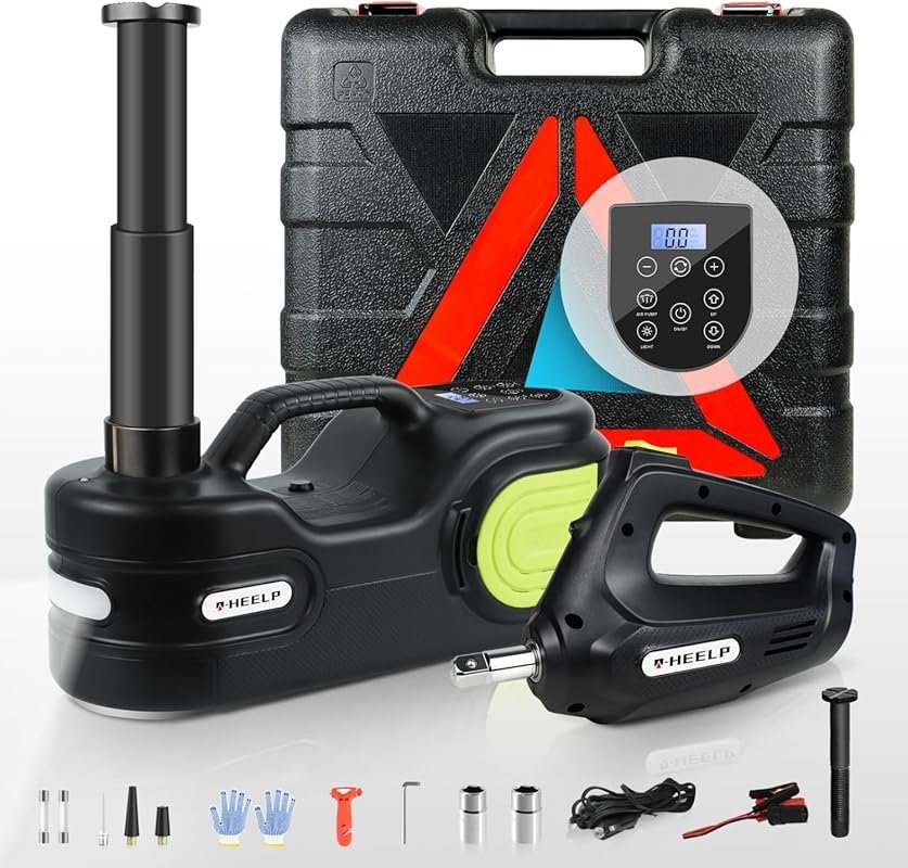 Best Portable Electric Hydraulic Car Lift Kit, 5 Ton 12V, with Air Pum