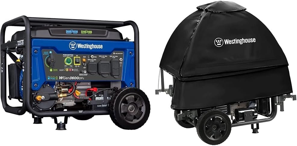 Westinghouse 4650W Dual Fuel Portable Generator with Remote Start and 