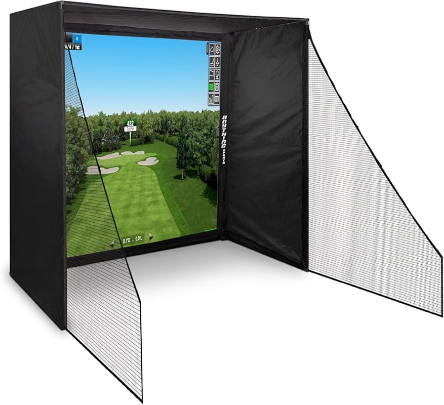 Portable Golf Simulator Enclosure: 4K-Ready Impact Screen for Indoor &