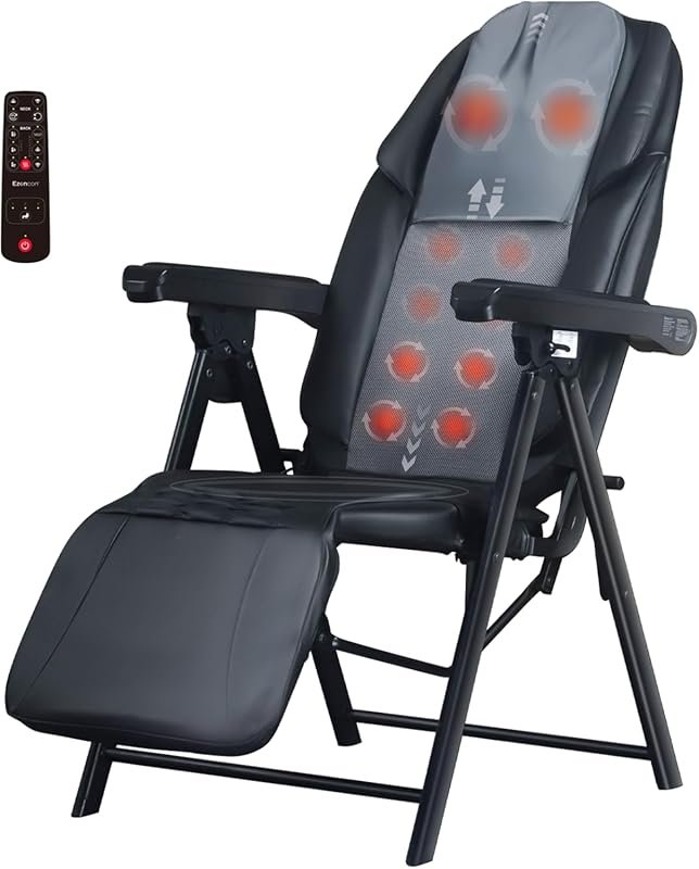 Foldable Electric Massage Chair: Portable Full Body Massage with Heat,