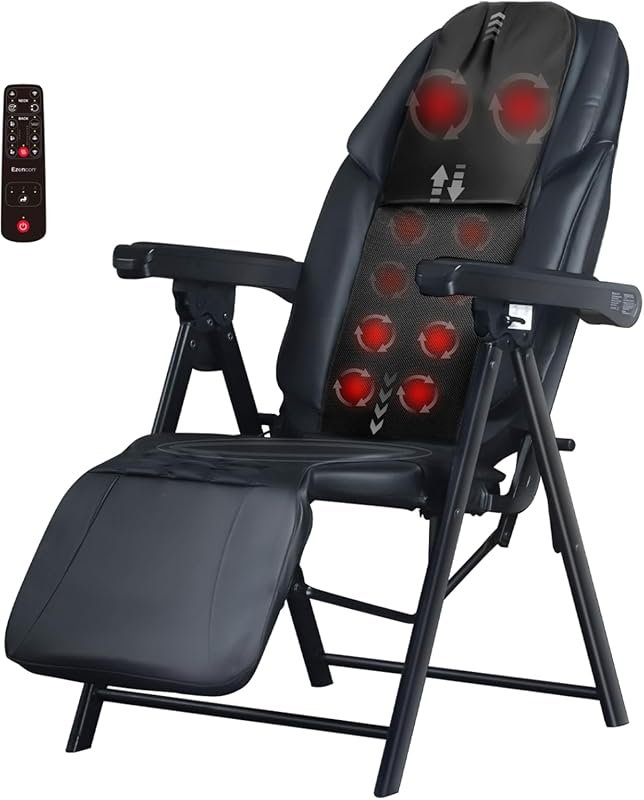 Foldable Electric Massage Chair: Portable Full Body Massage with Heat,