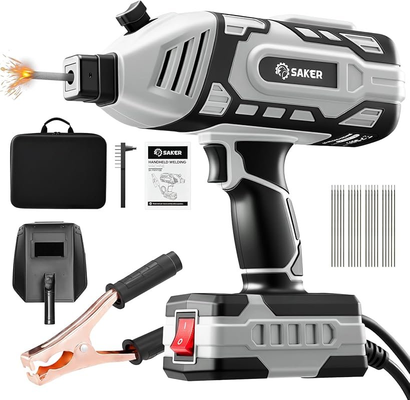 Saker Portable 110V Handheld Welder: IGBT Inverter, 5 Variable Current