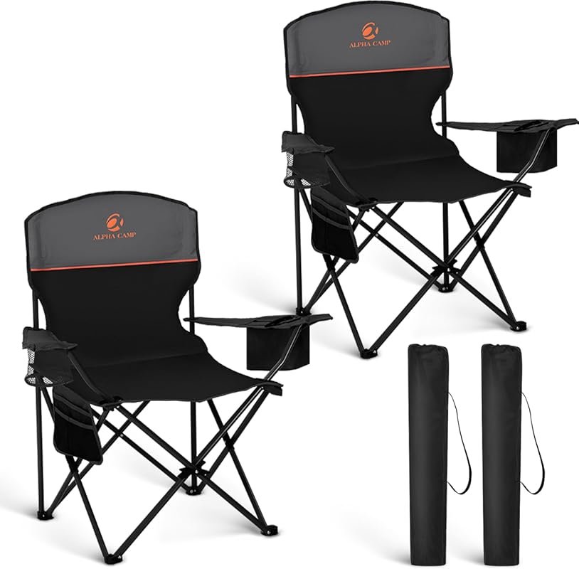 HIGH POINT SPORTS 2 Pack Portable Camping Chair for Adults, Folding Ou