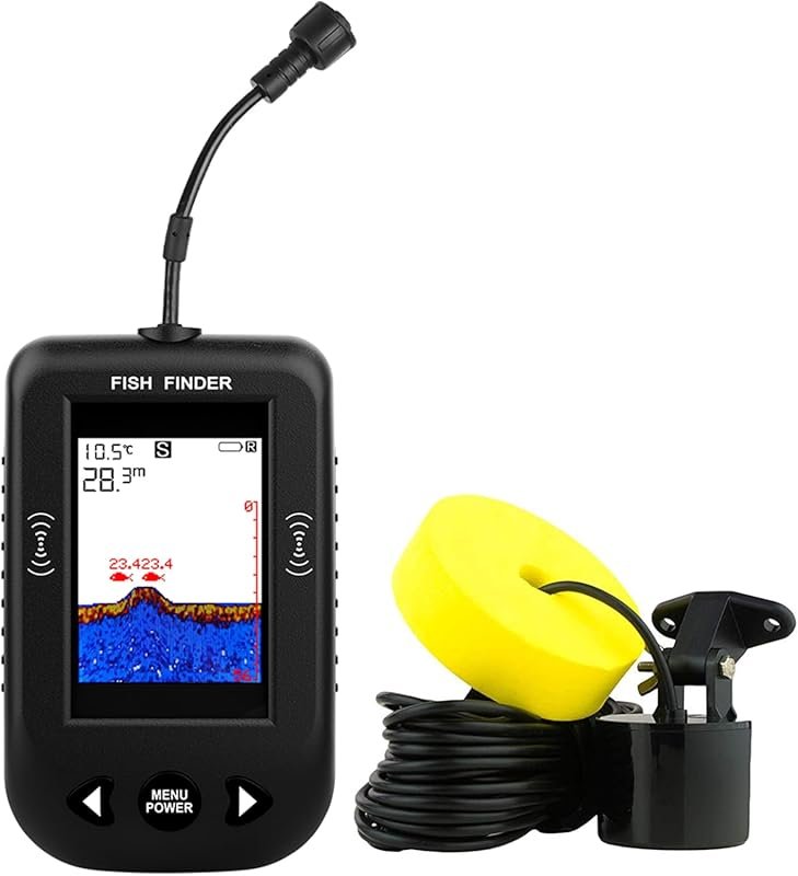 Portable Kayak Fish Finder - Wired Fish Depth Finder for Boats - Senso