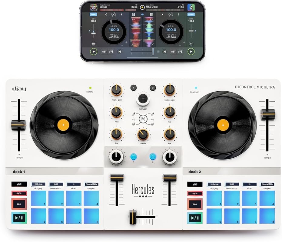 Hercules DJControl Mix Ultra – Mobile DJ Controller for Smartphones