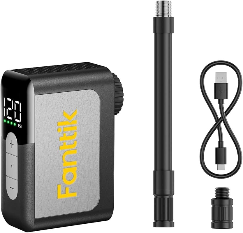 Fanttik X10 Ace 120PSI Portable Electric Bike Pump with Gauge, Auto St