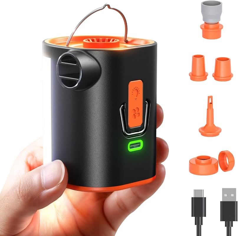Portable Mini Electric Air Pump for Inflatables: 3600mAh Battery with 