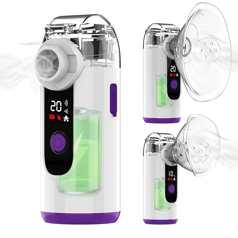 Hand-held Nebulizer for Respiratory System, Portable Nebulizer with Se