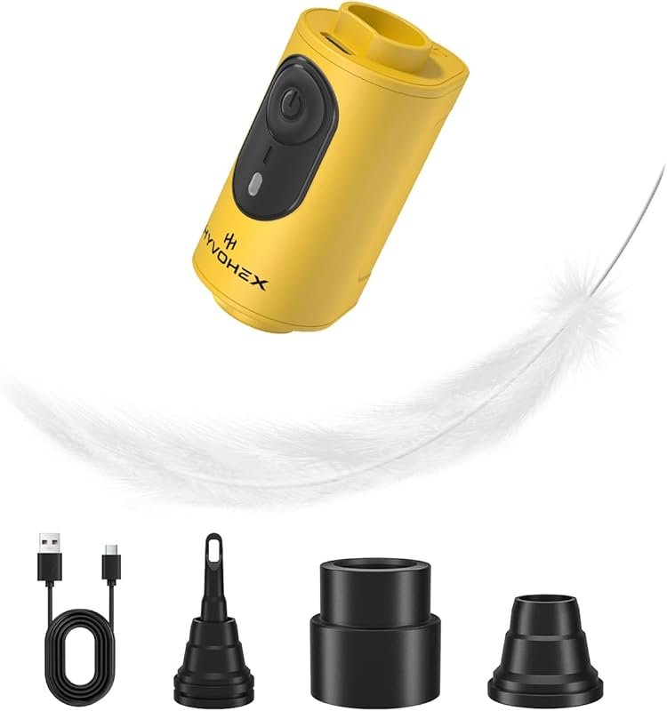 Portable Mini Electric Air Pump for Inflatables: 2oz Rechargeable for 