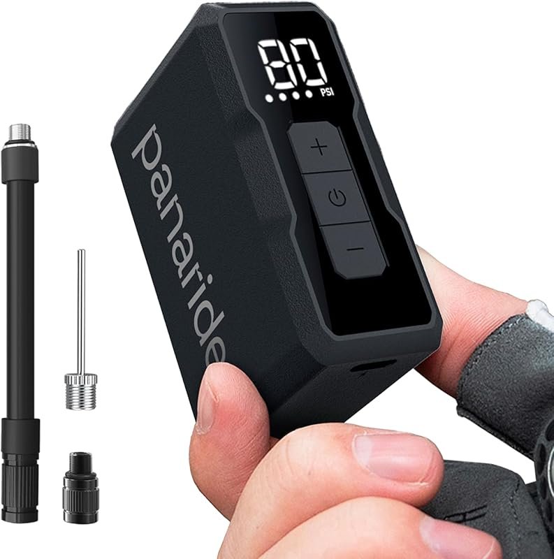 120PSI Portable Electric Bike Pump with Smart Auto-Stop, Presta and Sc