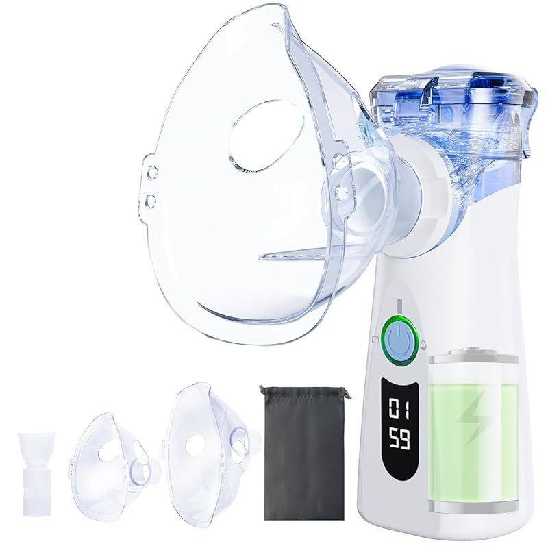 Portable Travel Mesh Nebulizer for Adults and Kids, USB-C Rechargeable