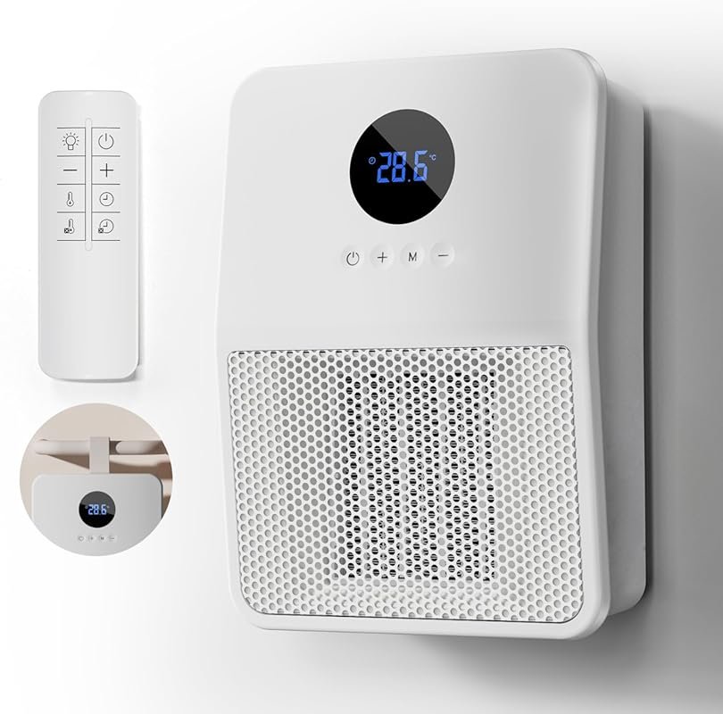 Portable 3-in-1 Electric PTC Ceramic Heater: Fast Heating Bathroom Sol