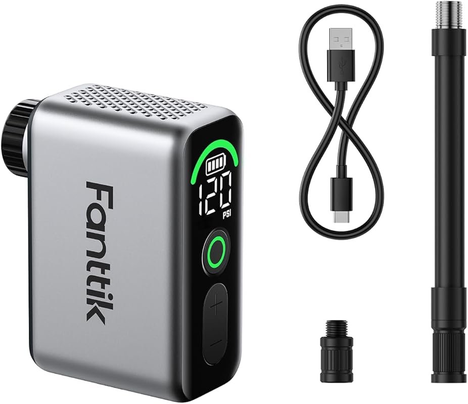 Fanttik X10 Ace: 120PSI Portable Electric Bike Pump with Presta/Schrad
