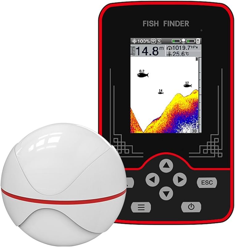 RICANK Portable Kayak Fish Finder - Fish Depth Finder for Boats - Rech
