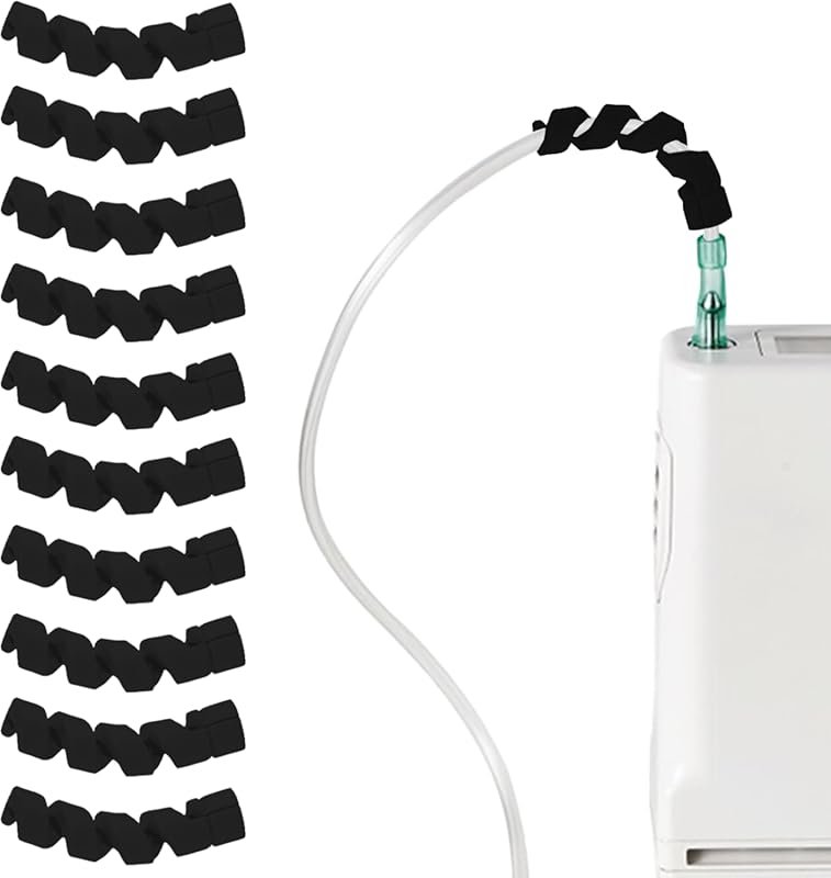 10 Pack Oxygen Tube Support Crimp Straightener for Portable Oxygen Con