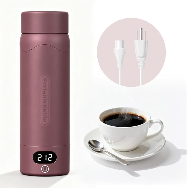 Portable Mini Electric Kettle, 316 Stainless Steel 500ml, 4 Temperatur
