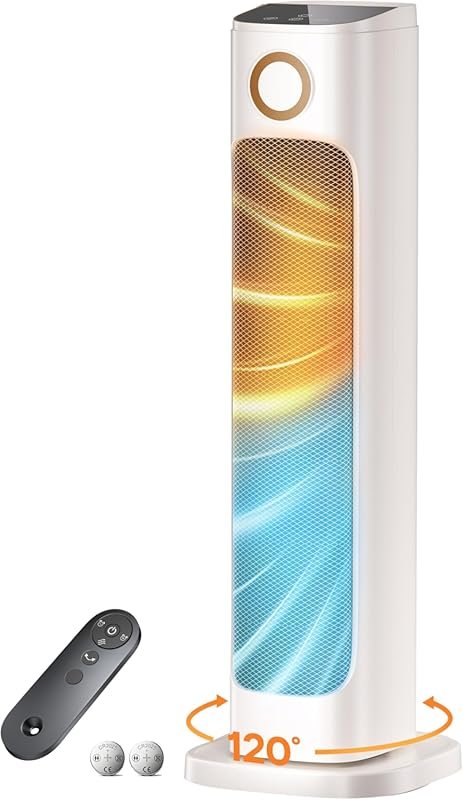 1500W Portable Infrared Heater Fan Combo with Remote, 3 Heat Levels, Q