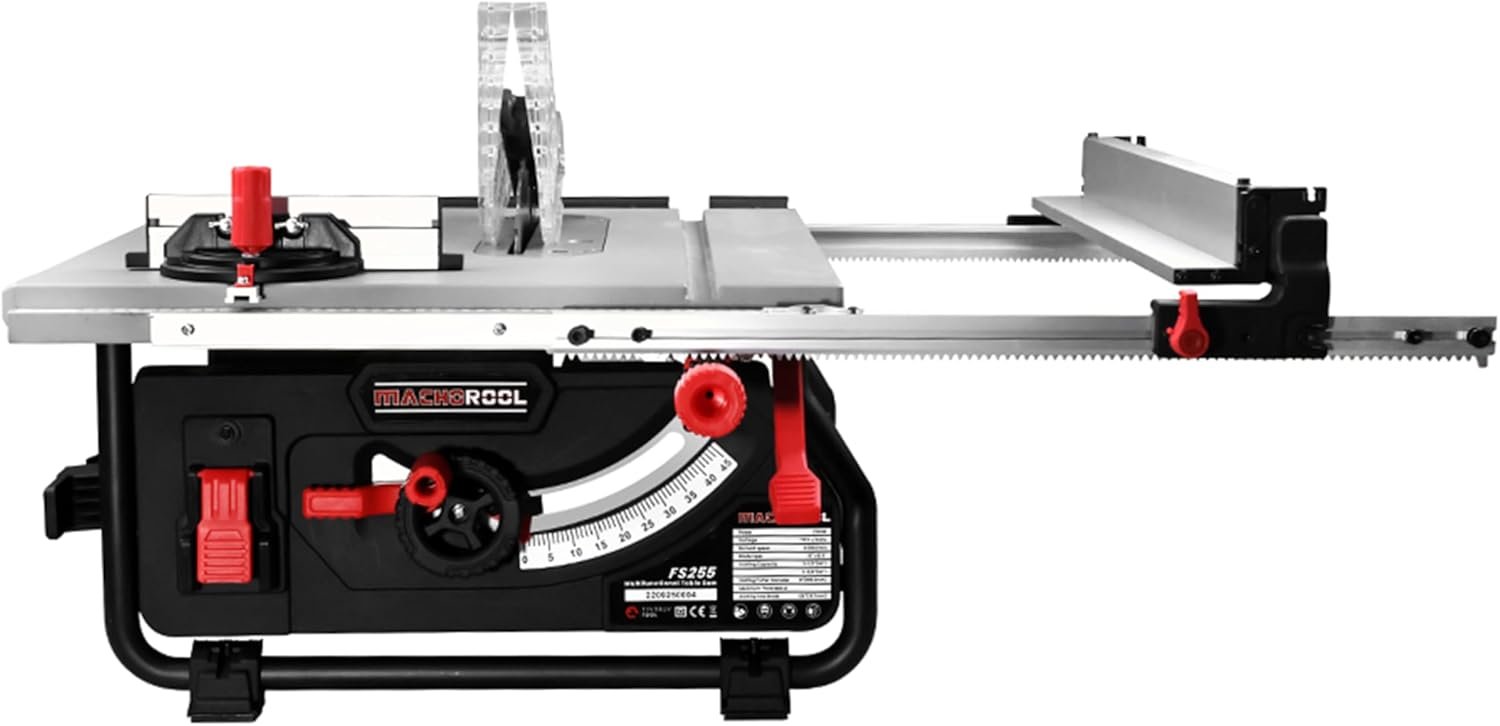 FINDBUYTOOL FS255 10-Inch Portable Jobsite Table Saw, 15-Amp 2.5HP Mot