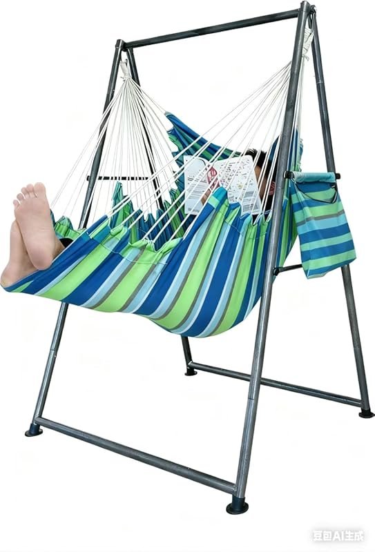 Portable Hammock Chair Stand with Swing Chair for Indoor Outdoor, 450 