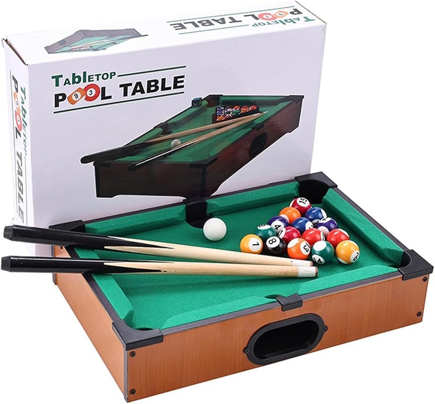 Portable Mini Billiards Table for Kids and Adults, Perfect for Family 